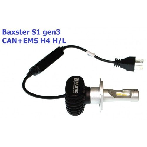 Лампы светодиодные Baxster S1 gen3 H4 H/L 5000K CAN+EMS (2 шт)