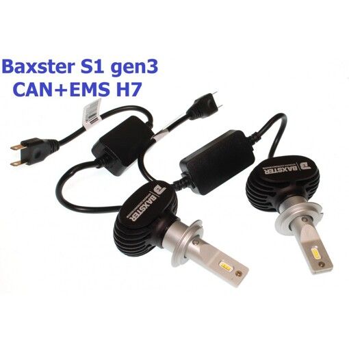 Світлодіодні лампи Baxster S1 gen3 H7 5000K CAN+EMS (2 шт)