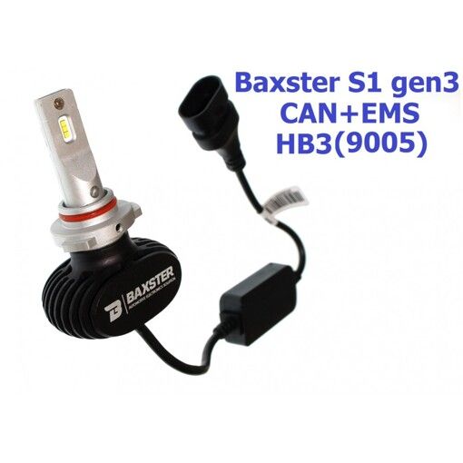 Лампы светодиодные Baxster S1 gen3 HB3 (9005) 5000K CAN+EMS (1 шт) УЦЕНКА