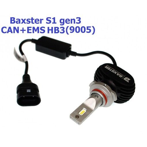 Світлодіодні лампи Baxster S1 gen3 HB3 (9005) 5000K CAN+EMS (2 шт)