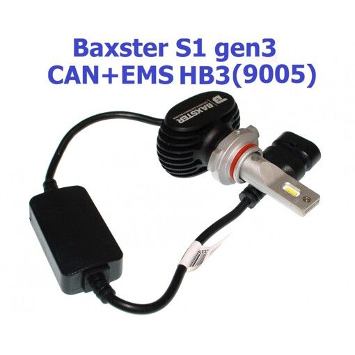 Світлодіодні лампи Baxster S1 gen3 HB3 (9005) 5000K CAN+EMS (2 шт)