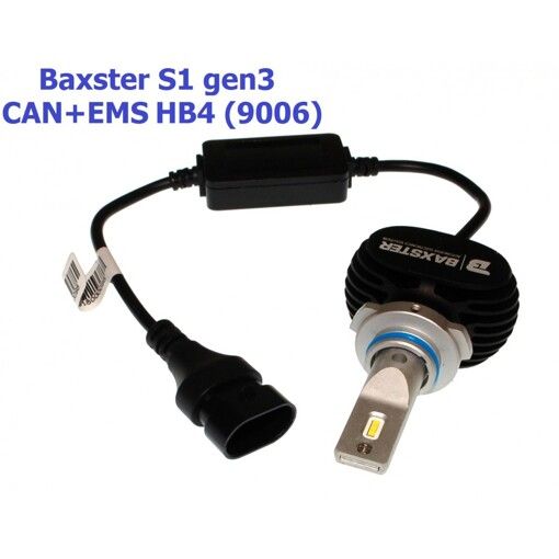 Світлодіодні лампи Baxster S1 gen3 HB4 (9006) 5000K CAN+EMS (2 шт)