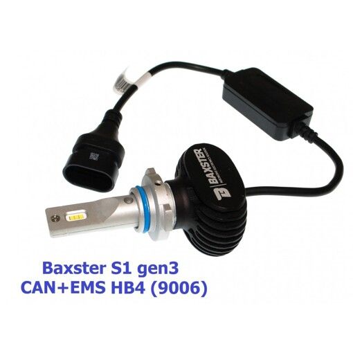 Світлодіодні лампи Baxster S1 gen3 HB4 (9006) 5000K CAN+EMS (2 шт)