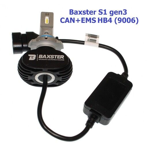 Світлодіодні лампи Baxster S1 gen3 HB4 (9006) 5000K CAN+EMS (2 шт)