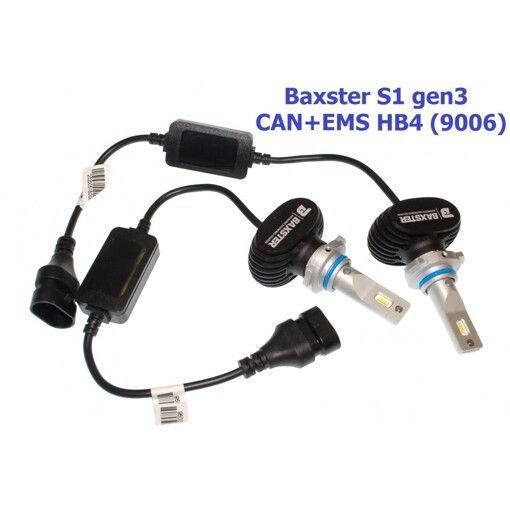 Світлодіодні лампи Baxster S1 gen3 HB4 (9006) 5000K CAN+EMS (2 шт)