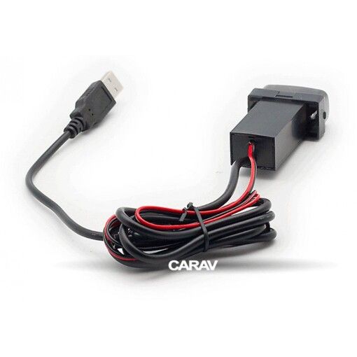 Разъем USB в штатную заглушку Carav 17-107 Mitsubishi / 2 порта: аудио + зарядное устройство
