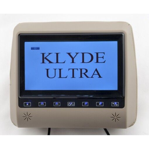 Підголовник з монітором та DVD-програвачем KLYDE Ultra 790 FHD beige (бежевий)