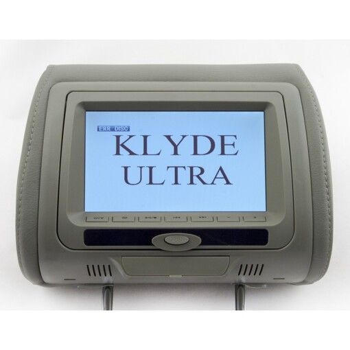 Підголовник з монітором та DVD-програвачем KLYDE Ultra 745 HD Gray (сірий)