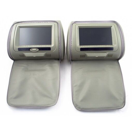 Комплект підголівників з монітором та DVD-програвачем KLYDE Ultra 7747HD Gray (сірий)