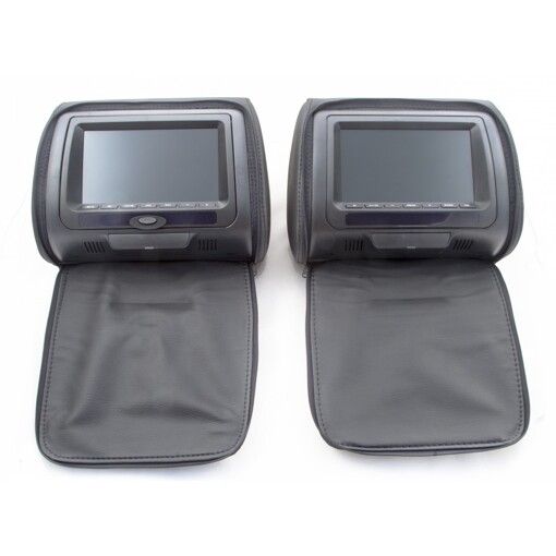 Комплект підголівників з монітором та DVD-програвачем KLYDE Ultra 7747HD Black (чорний)