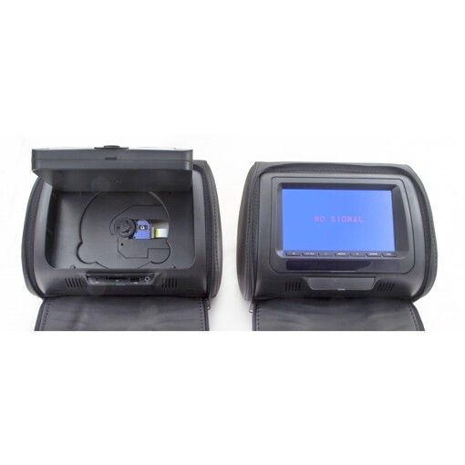 Комплект підголівників з монітором та DVD-програвачем KLYDE Ultra 7747HD Black (чорний)