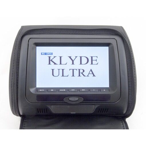 Підголівник з монітором та DVD-програвачем KLYDE Ultra 747 HD Black (чорний)