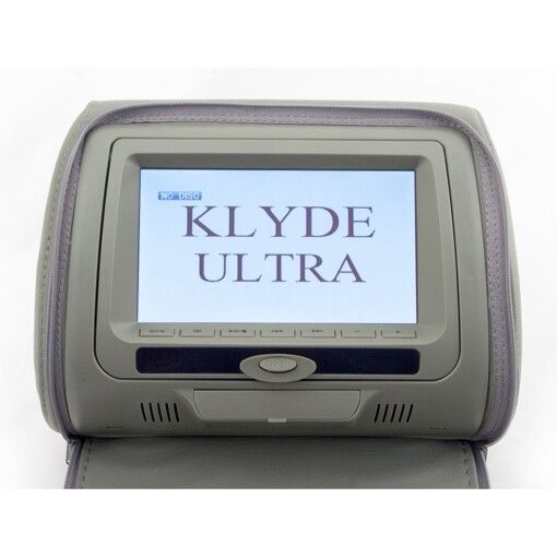 Підголовник з монітором та DVD-програвачем KLYDE Ultra 747 HD Gray (сірий)