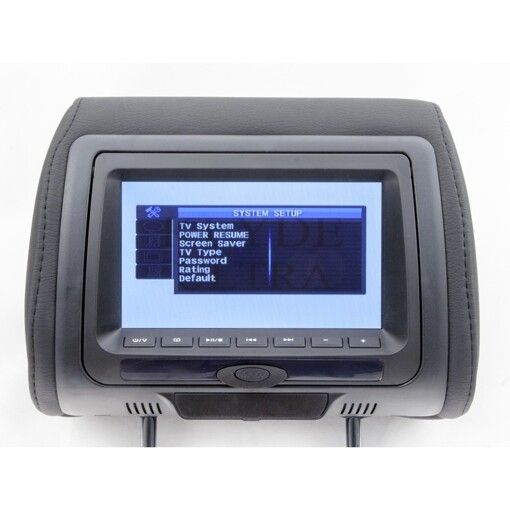 Підголівник з монітором та DVD-програвачем KLYDE Ultra 745 HD Black (чорний)