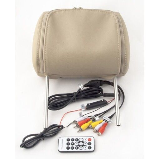 Подголовник с монитором KLYDE Ultra 717 Beige (бежевый)