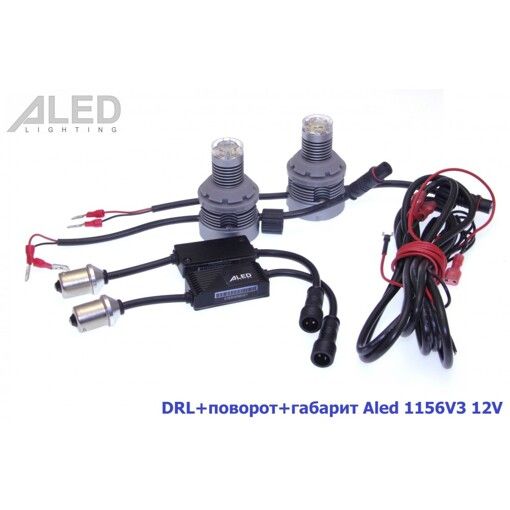 Лампа DRL+поворот+габарит Aled 1156 (P21W) 12V 1156V3