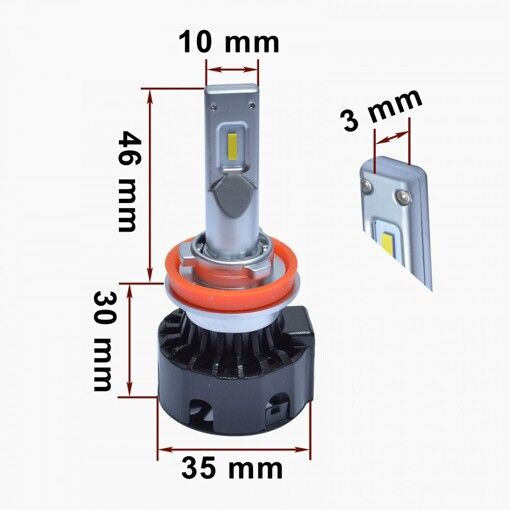 Лампи світлодіодні Prime-X K H11 6000К