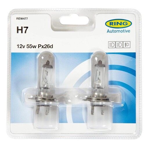 Лампа галогенна RING H7 REW477 12V 55W (2 шт)