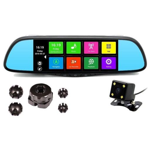 Дзеркало заднього виду з двоканальним реєстратором та монітором Prime-X 107uni ANDROID