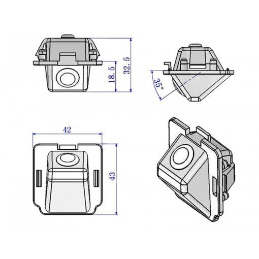 Камера заднего вида CRVC-124/1 Detachable Mitsubishi Outlander
