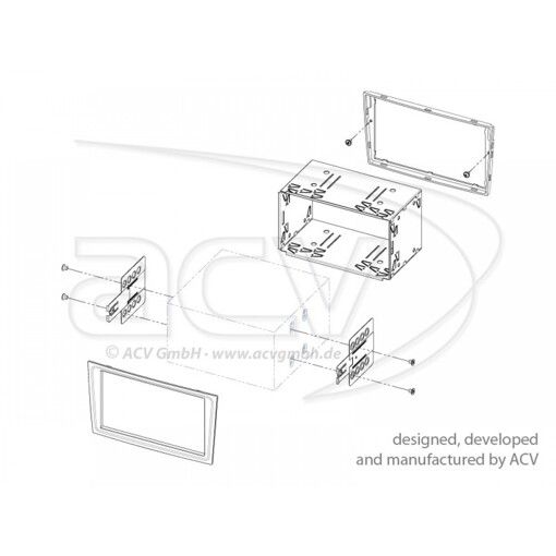 Рамка переходная ACV 381230-26-1 Opel Agila, Combo, Corsa, Meriva, Omega, Signum, Tigra, Vectra, Vivaro