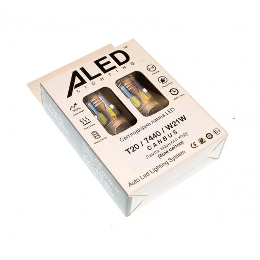 Лампа заднього ходу LED ALed Canbus 7440 (W21W) 25W White (2шт.)