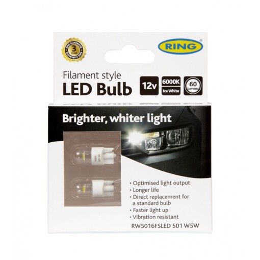 Габарит LED RING Filament W5W 501 RW5016FSLED (9682) (2шт.)