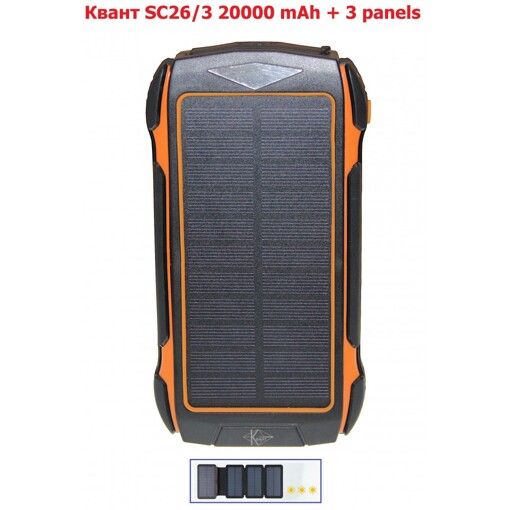 УМБ PowerBank Квант SC26/4 20000 mAh + 4 panels