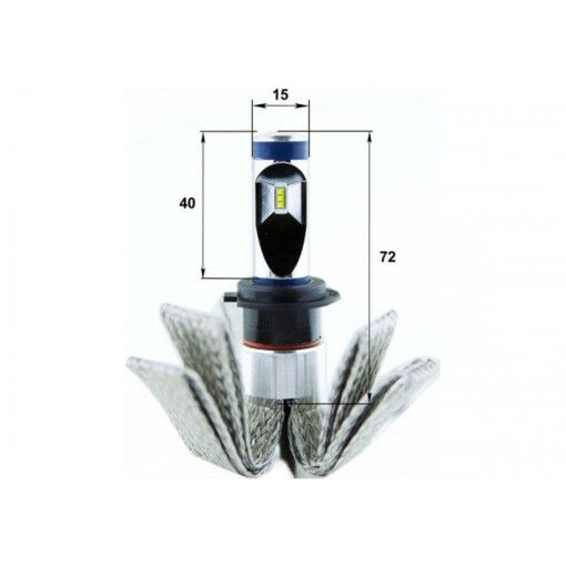 Світлодіодні лампи Sho-Me H7 6000K LED G6.2 25W (2 шт)