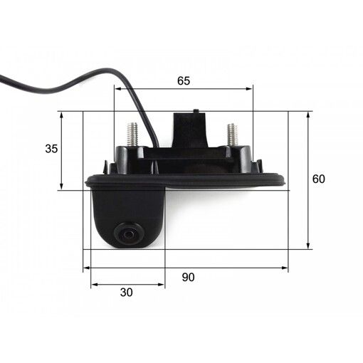 Камера заднього виду Falcon TG04HCCD (Audi A1 2012-13, Skoda SuperB '12, Octavia '10-'12)