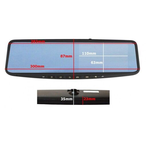 Мультимедійне дзеркало заднього виду з монітором Jimi JC600-19