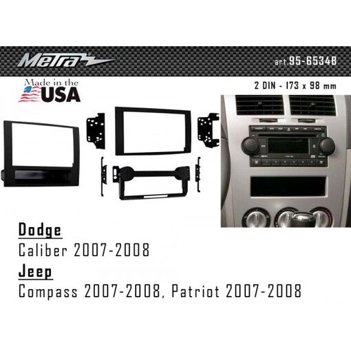 Рамка переходная Metra 95-6534B Dodge Caliber/Jeep Compas, Patriot 2007+ 2Din