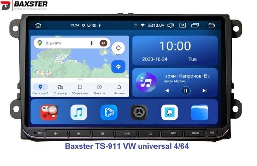Штатная магнитола Baxster TS-911 VW universal 4/64