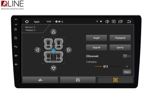 Мультимедійний центр Qline AMR-1033Pro DSP Android 12 3/32 10&quot;