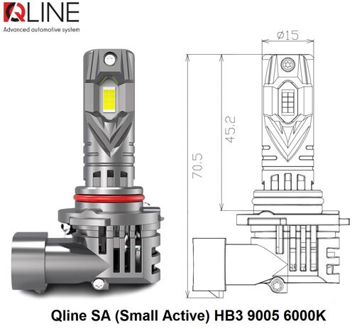 Світлодіодні лампи Qline SA (Small Active) HB3 9005 6000K (2шт)