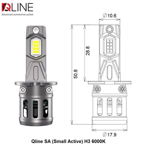 Світлодіодні лампи Qline SA (Small Active) H3 6000K (2шт)