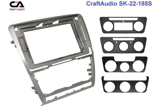 Рамка перехідна CraftAudio SK-22-185S SKODA Octavia 2008-2013 silver 10&quot;