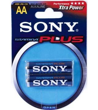 Батарейка Sony Stamina Plus LR06 (АА) 1,5 V 2 шт блистер