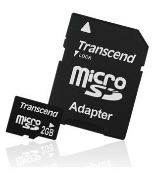 Карта памяти Transcend MicroSD 2GB+SD adapter