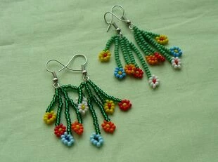 Сережки з квіточками,2 пари