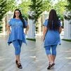 Жіночий літній костюм туніка+бриджі розміри 50-64 - 9