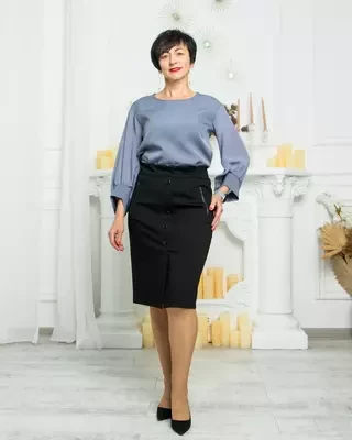 Спідниця жіноча чорна ЛБ1413 розміри 48-58