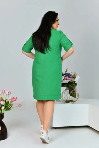 Легка літня сукня з льону великі розміри (р.50-64)