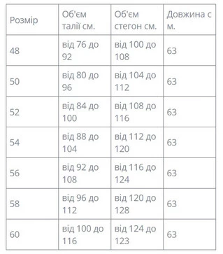 Класична спідниця олівець великі розміри і норма (48-60)