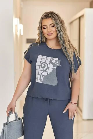 Легкий літній костюм великі розміри (р.50-64)