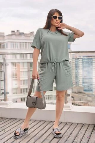 Легкий костюм-авійка з шортами великі розміри (р.50-64)