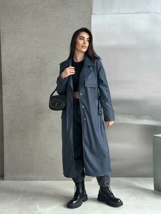 Тренч з екошкіри розміри 42-52