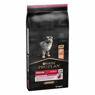 Purina Pro Plan Puppy Medium Sensitive Skin OptiDerma Salmon Сухий корм з лососем для цуценят середніх порід із чутливою шкірою