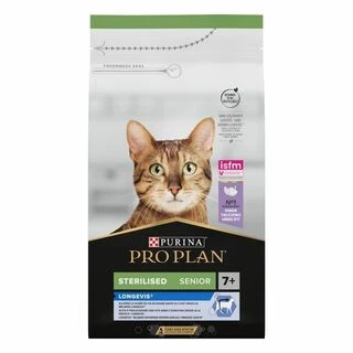 Purina Pro Plan Cat Sterilised Senior Longevis Turkey Сухий корм для котів від 7 років після стерилізації з індичкою