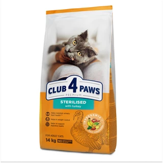 Клуб 4 Лапи Adult Cats Sterilised with Turkey - сухий корм з індичкою для стерилізованих котів